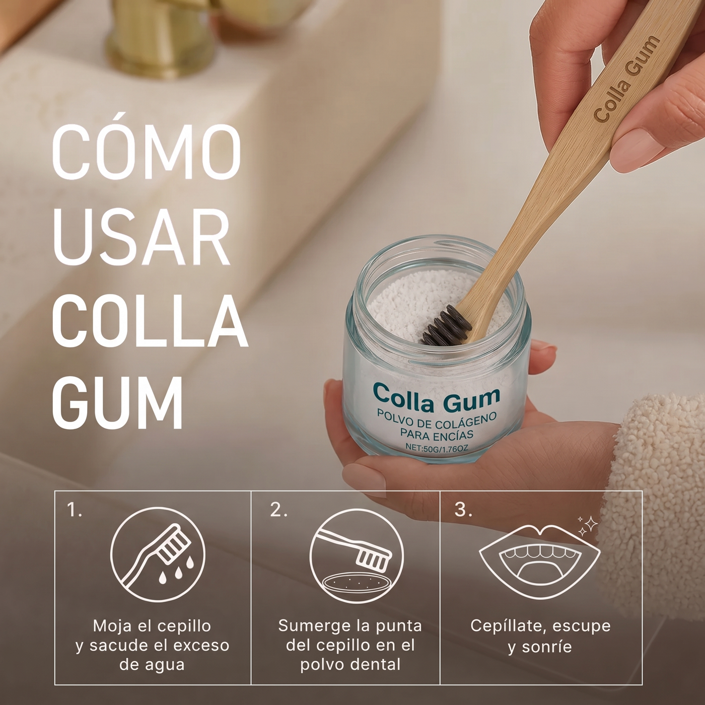 Colla Gum® Polvo de Colágeno para Encías